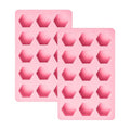 2-Pack Hexagon Shape Candy & Chocolate Silicone Molds, Non-stick, Pink - size: Hexagon