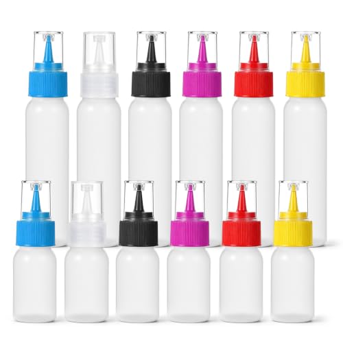 12pcs Small Squeeze Bottles for Sauces 30ml/60ml Plastic Icing Bottles