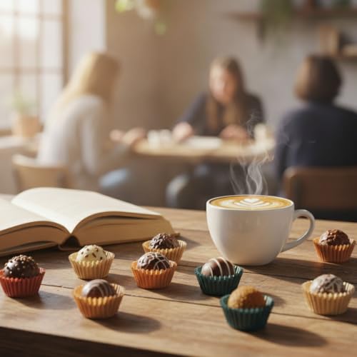 Whaline 600Pcs Fall Mini Cupcake Liners Warm Autumn Color Paper Baking Cups - color: fall color