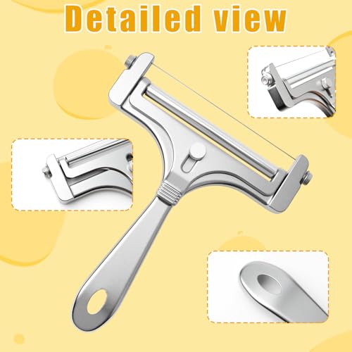 Stainless Steel Wire Cheese Slicer With 4 Extra Wires Adjustable Thickness
