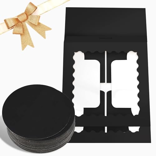 Bakepacker 36pcs 10"x10"x5" Black Cake Boxes with Window - color: Black, 10"x10"x5", 18Pcs