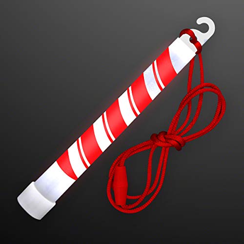 25 Pack of Premium 6" Candy Cane Christmas Glow Sticks