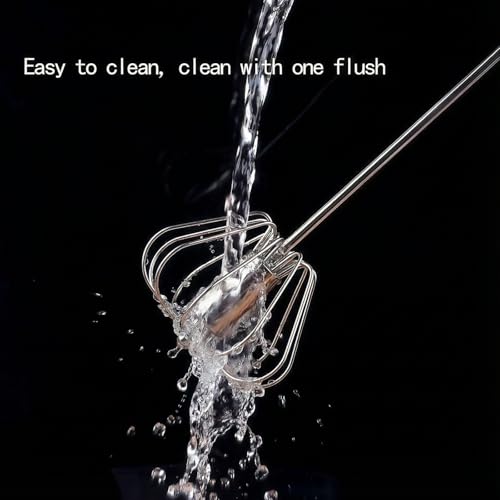 3Pcs Egg Whisk Hand Push Rotary Whisks,Semi Automatic Mixer Stirrer for Making Cream Hand Push Whisk,Beating,Whisking,Stirring,Versatile Milk Frother- Spatula for Baking Mixing