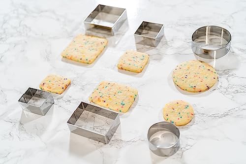 Bakerpan Stainless Steel Rectangle Cookie Cutter Set - (2 Inch & 3 Inch) - style: Rectangle