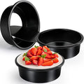6 Inch Round Cake Pan Set of 3, Nonstick Coating Baking Round Cake Pans with Remvable Bottom for Birthday Layered Cakes,Party, Circle Cake Tins With Wider Grips for Oven Air Fryer, Black - color: 6-Inch Cake Pan Set of 3