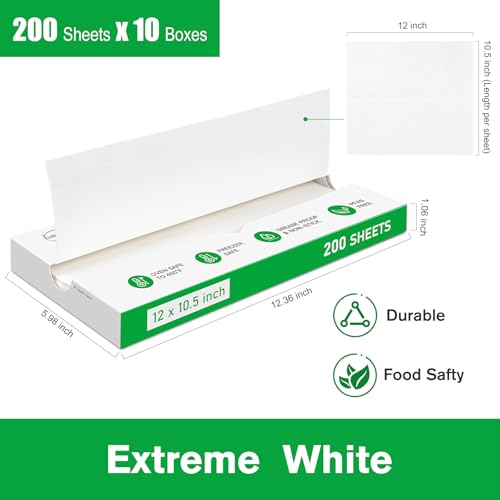 EcoDispose 2000 Count 12" x 10.5" Precut Pop Up Deli Paper Sheets, White - color: White, size: 12"x10.5"