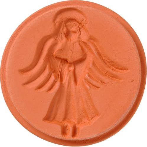 JBK Pottery Terra Cotta Cookie Stamps for Baking, Oven & Dishwasher Safe - Cookie Cutter, Molder, Stamper Press, Ideal for Cookies, Polvoron, Pastry, Shortbread, Butter Maker - Angel Themed Designs - size: Angel