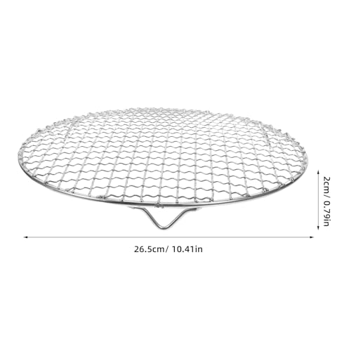 Stainless Steel Round Cooking Rack with Legs 10.43In for Baking Cooling Grilling Steaming Air Fryer Oven Canning Pot Use