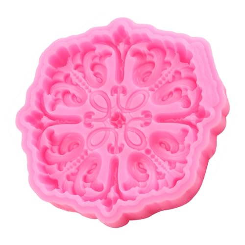 Baroque Fondant Mold Relief Flower Lace Silicone Chocolate Mold - color: Style O