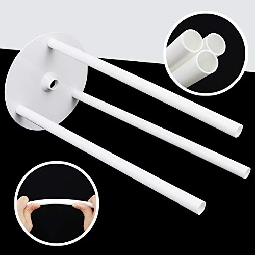 DOERDO 3 Tier Cake Separator Plates and 9 Pieces Plastic Cake Dowel Rods Set, for Tiered Cake Construction and Stacking(12cm,16cm,18cm) - size: 12,16,18cm