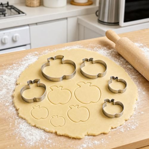 Apple Cookie Cutters for Teacher's Day Party, 5 Pack (Apple) - style: Apple