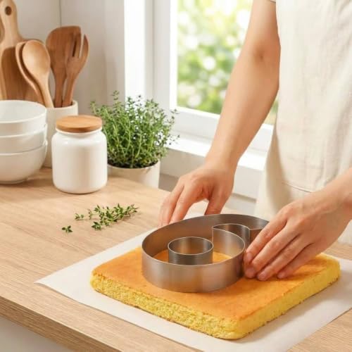 ZADE 11 Inch 304 Stainless Steel Large Size Number Cake Mousse Mold Number 6 Tiramisu Cheesecake Mold Cookie Cutter Bakeware 3D Cake Baking Pan for Birthday and Baking, Party - size: #6 or #9,11inch
