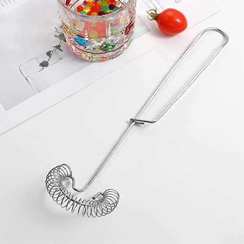 Pokinge 3 Pcs Egg Beaters, Stainless Steel Egg Whisk Spring Milk Blender Multifunctional Baking Pastry Tool Manual Kitchen Cooking Accessories
