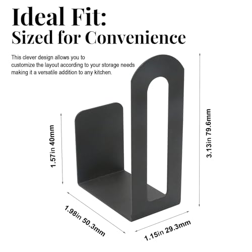 Under Cabinet Cutting Board Holder, 4 Pack Stainless Steel Cutting Board Organizer Rack, No Drill Adhesive Wall Mounted Storage Holder for Cutting Boards, Glass Panels, Holds up to 11 lbs