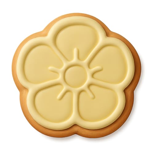 Flower Button Cookie Cutter & Stamp, Fondant & Clay - 4x4"