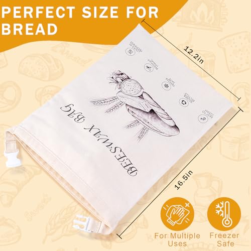 2-Pack Reusable Beeswax Bread Bags - color: Ivory Loaf