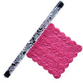 Rengue Floral Vine Embossed Acrylic Rolling Pin, 16×1cm Dough Roller (#26) - size: 52017 flowers and plants