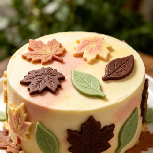 2PCS Maple Leaf Silicone Molds with 2 Different Shaped for Chocolate, Candy - color: White(maple leaf)-R0270
