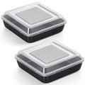 P&P CHEF 8 x 8 Inch Baking Pan with Lid, Nonstick Square Cake Pans - 4Pcs - size: 8 x 8 Inch