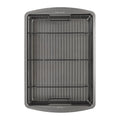 GoodCook Nonstick Carbon Steel Baking Pan & Raised Wire Rack, 15x10.5-Inch - size: 15 x 10.5-Inch