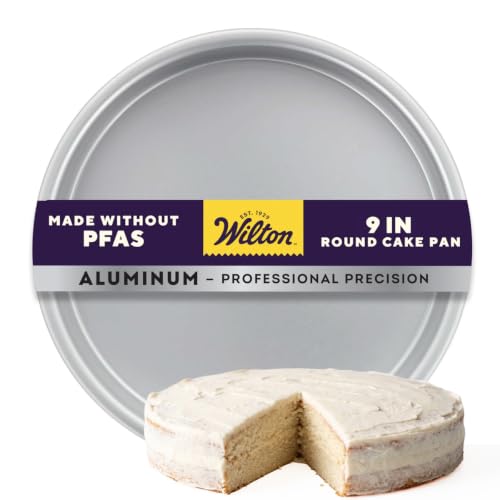 Wilton Aluminum Round Cake Pan Set, Made Without PFAS, 9 x 2 in - size: 9 x 2 in. (Pack of 2)