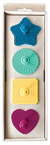 Talisman Designs Plunger Style Thumbprint and Linzer Cookie Cutters, 4 Piece Set - style: Thumbprint and Linzer Cookie Cutters