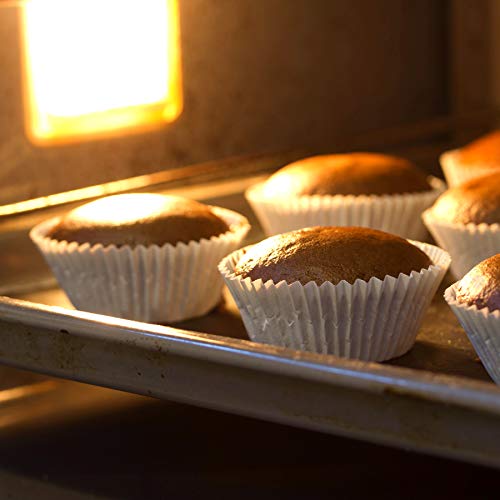 300 Count White Cupcake Liners Standard Paper Baking Cups - color: White