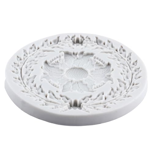 Lingzhi Baroque Fondant Molds Relief Flower Lace Silicone Mold - color: Style M