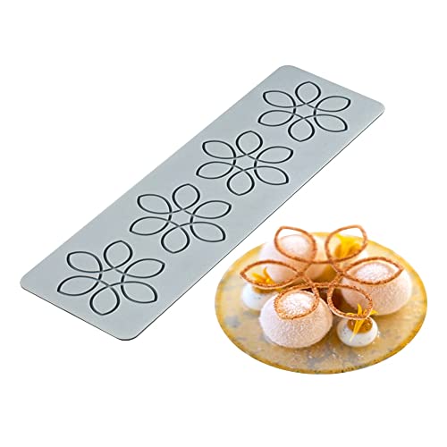 Silicone Lace Mold Hollow 3D Flower Fondant Molds Sugar Edible Cake Mat, Fondant Impression Lace Mats, Flower Pattern Lace Mat for Cake Decorating (Flower A_10x3x0.12 inch) - size: Flower A_10x3x0.12 inch