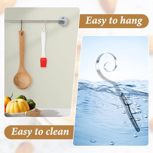 10" Stainless Steel Danish Dough Whisk with Silicone Basting Brush