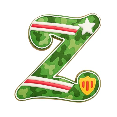 Mighty Gadget Fancy Cursive Letter A to Z Cookie Cutter - 4" Tall Alphabet Baking Mold (Random Color) (Z) - color: Z