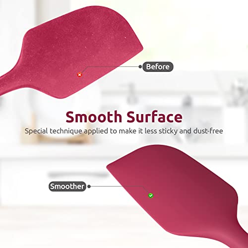 U-Taste Silicone Large Spatula, 600ºF High Temp Bowl Scraper, 11.38in, Red - color: Red, size: 11.38 in (large spatula)