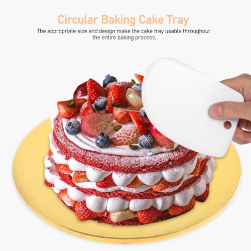 Cake Drum Round 10.03in Golden 1 Pack 1 Pack - size: 25.5X25.5X1.4CM