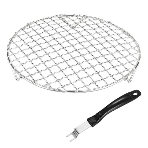 M METERXITY 1-Set Cooling Rack 7.5" Round 201 Stainless Steel, Silver - size: 7.5 Inch