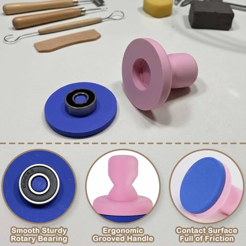 3 Pack Pottery Trimming Spinner Tool, Pottery Throwing Trimming Center Tool