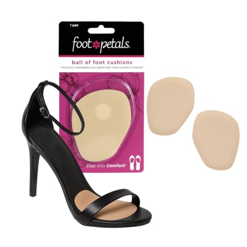 Foot Petals Ball of Foot Cushions, Metatarsal Pad, Lasting Comfort Relief, Prevent Toe Sliding, Overhang, Women's Heels - color: Khaki, style: 1 pair