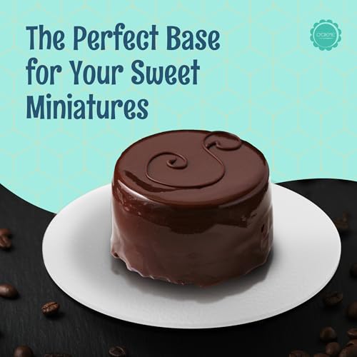O'CREME Mini Cake Boards 4 Inch Round White Foil Grease-Proof 100 - color: White, size: 4 Inch