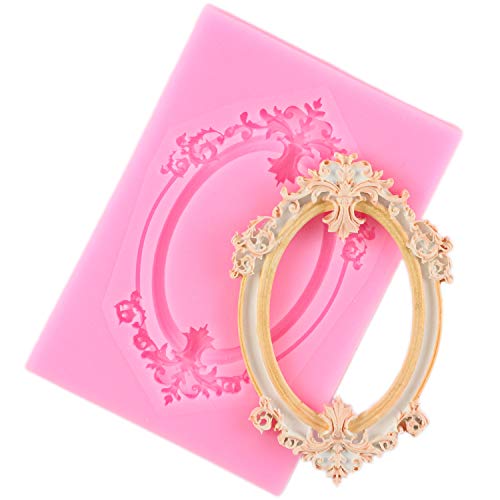 Mujiang Photo Frame Fondant Mold Picture Frame Silicone Molds Set Of 4 - color: Pink