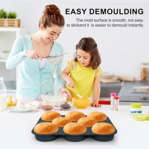 Mini Hamburger Bun Pan for Make Slider Buns and Sandwiches - color: 8 Cavity