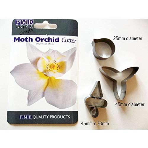 PME Stainless Steel Moth Orchid Petal Cutters, Set of 3