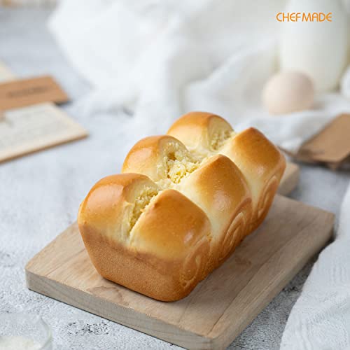 CHEFMADE 1LB Rectangle Loaf Pan, Non-Stick Oblong Bread and Meat Bakeware for Oven Baking (Champagne Gold) - size: 02 - 4" x 7" x 2"