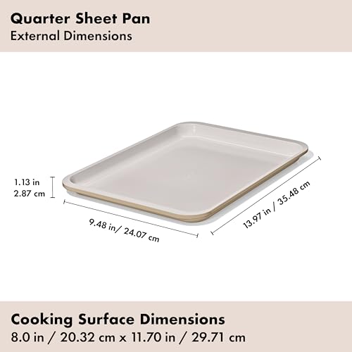 OXO Good Grips Non-Stick Pro Ceramic Coated Metal Bakeware Quarter Sheet - color: Tan, size: Quarter Sheet Pan