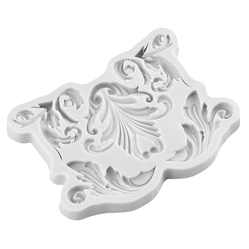 Lingzhi Baroque Fondant Molds Curlicues Scroll Lace Silicone Molds - color: Style N