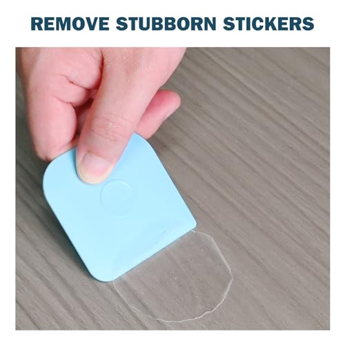 Pan Scraper, 10Pcs Pot & Dish Scraper Plastic, Sturdy Scraper Kitchen Tool - color: Aqua, size: 10 Pcs