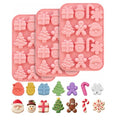 Christmas Chocolate Molds for Baking,3PCS Candy Silicone Molds - color: Christmas Molds 3 pcs