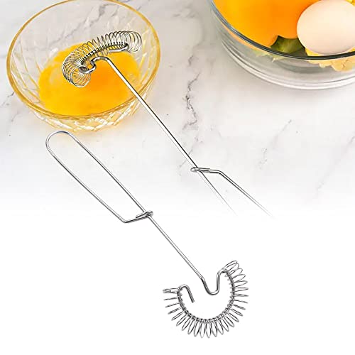 Pokinge 3 Pcs Egg Beaters, Stainless Steel Egg Whisk Spring Milk Blender Multifunctional Baking Pastry Tool Manual Kitchen Cooking Accessories
