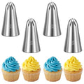 cobee Large Piping Tips Set 4 PCS, Stainless Steel Cake Decorating Tips