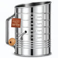 Bellemain Stainless Steel Flour Sifter for Baking with Hand Crank - 5 Cup - size: 5 Cup