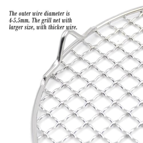 Steaming Racks Dia 11.6" Round Barbecue Grids Cross Wire Footed Steaming Stainless Steel Cooling Rack with Legs Multi-Purpose Grill Rack for Airfryer Instant Pot/Pressure Cooker (295mm/11.6") - size: Dia 11.6"