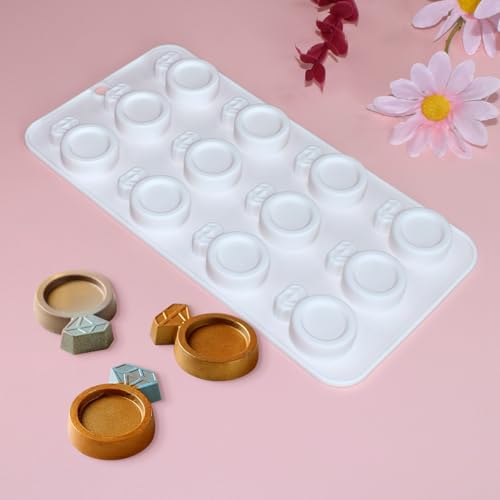 mostsom 3D Ring Shape Silicone Dessert Molds, Cake Molds for Baking, Mini Granola Bar, Chocolate Truffles, Whiskey Ice Cube Tray, Fondant Mould, Candy & Gummy Jelly Mold (C_ Ring) - size: C_ Ring